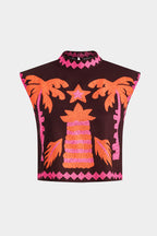 Sloan Conjunto de Top e Saia Recortada Coconut Palm