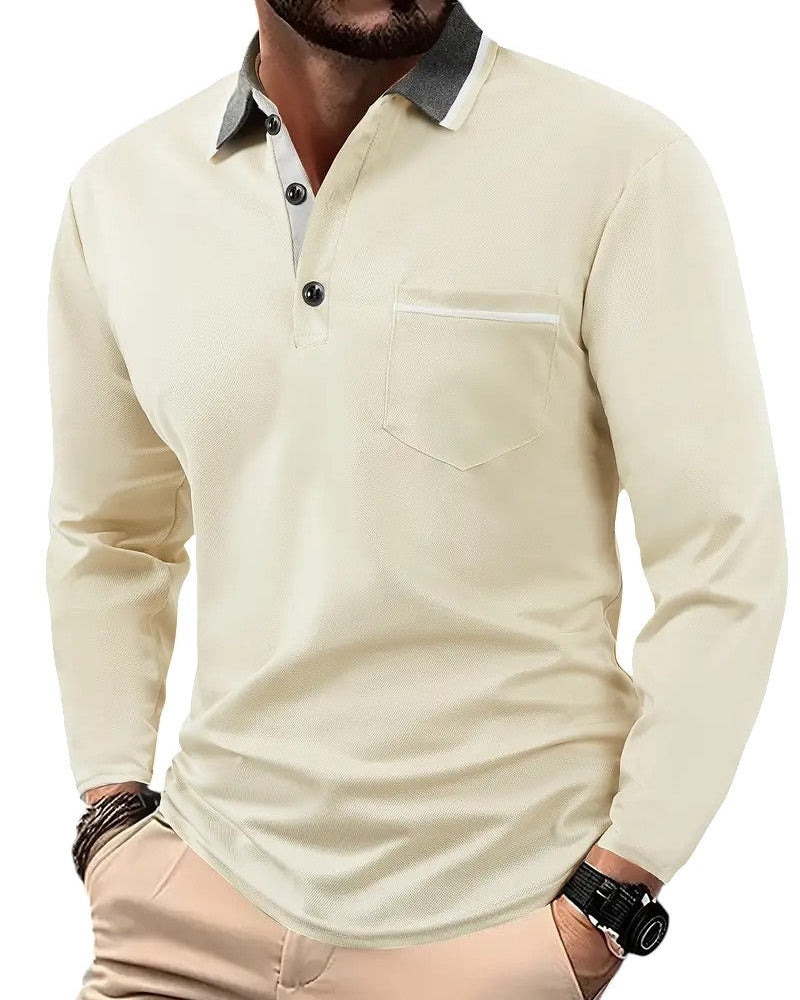 Larsen™ | Polo Clássico de Manga Comprida