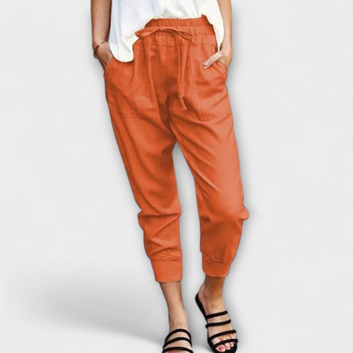 Blaire – Calças Leves de Linho com Mistura de Algodão