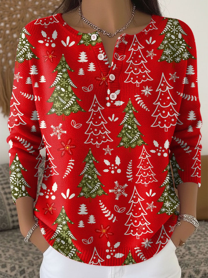 Edith - Camisola de Natal com Botões