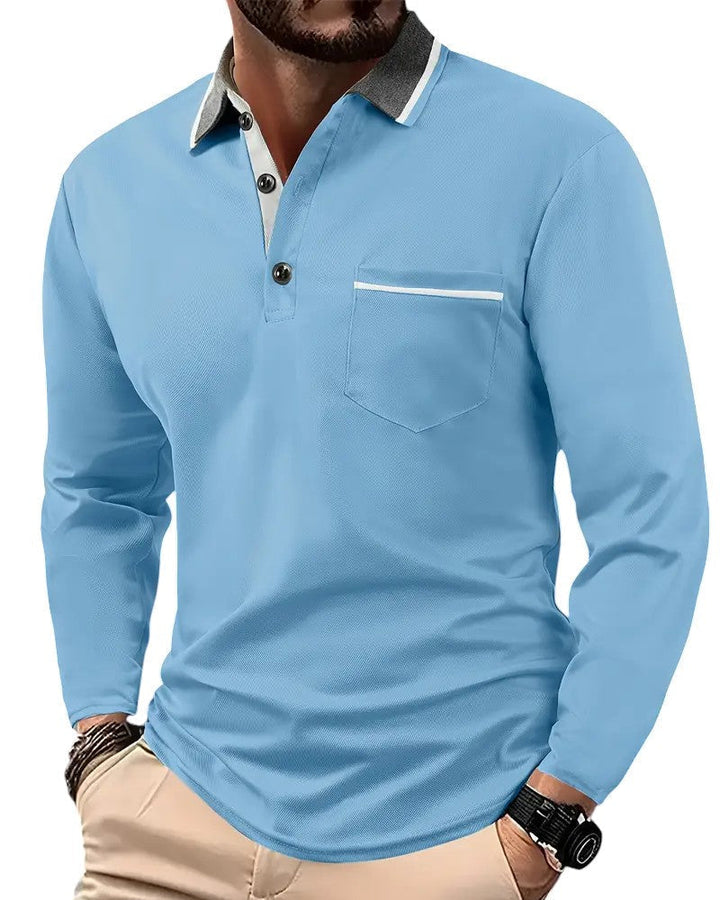 Larsen™ | Polo Clássico de Manga Comprida