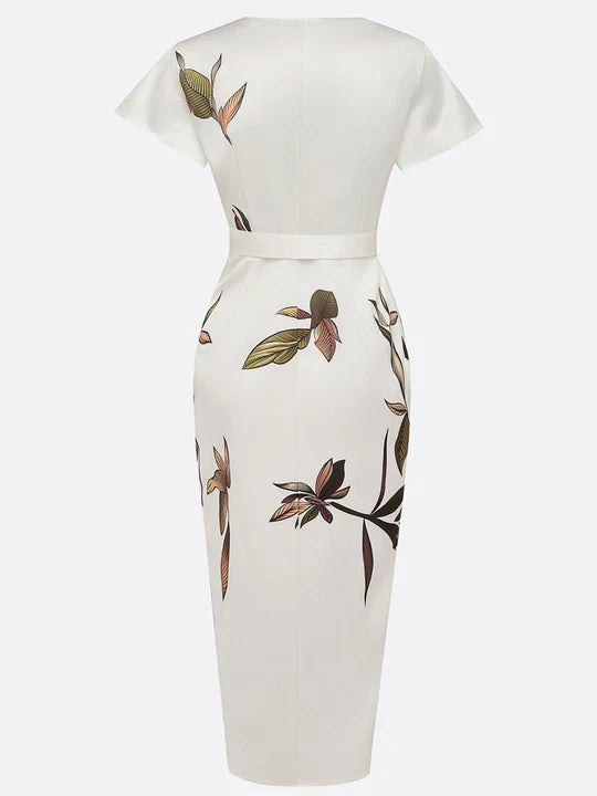 Elisa™ | Vestido Cruzado Elegante com Estampado Floral