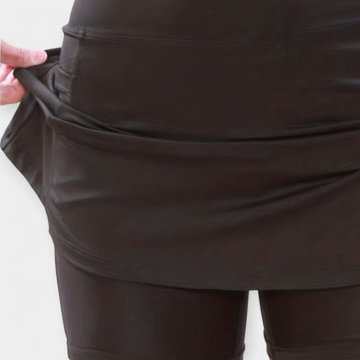 Shorts de cintura alta com saia