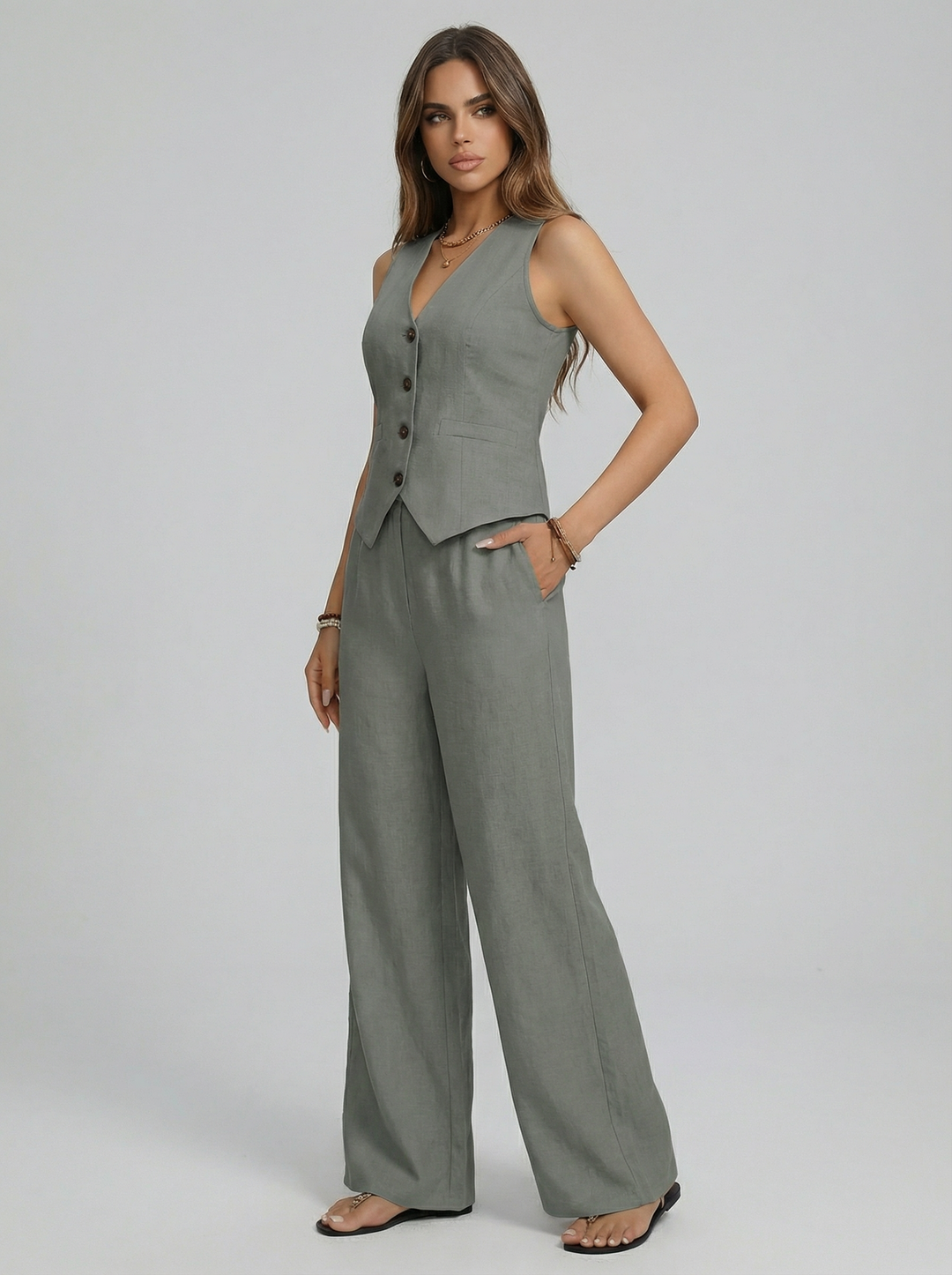 Sofía | Conjunto Colete + Calças de Oferta