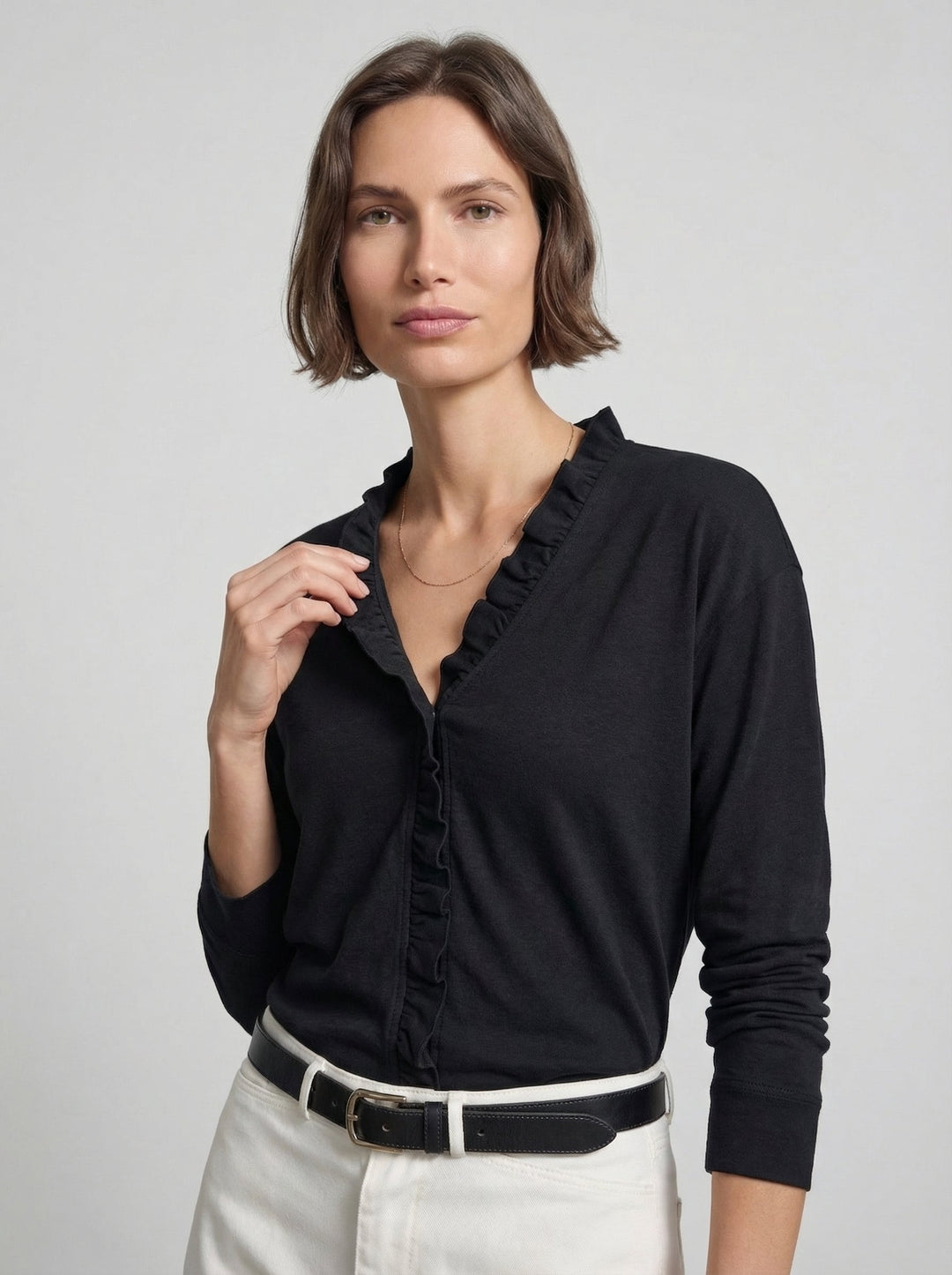 Indie | Blusa com Folhos e Gola em V