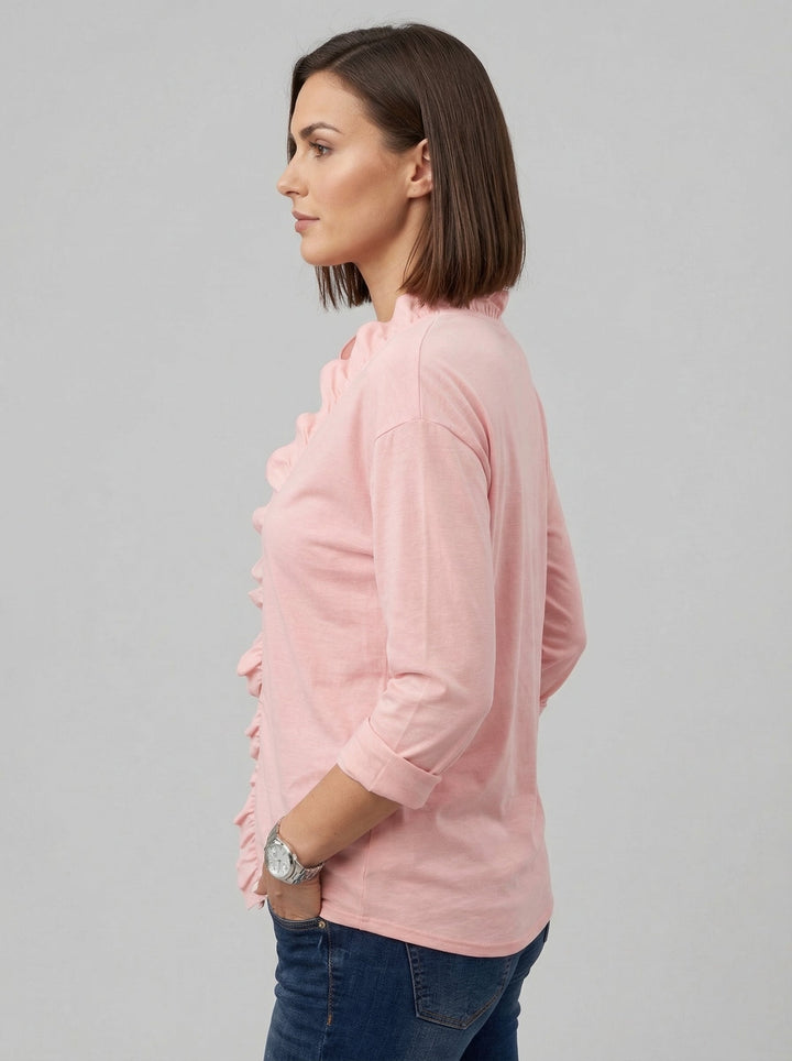 Indie | Blusa com Folhos e Gola em V