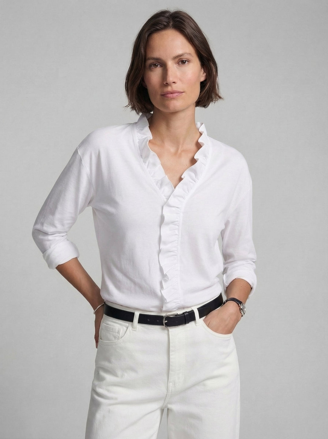 Indie | Blusa com Folhos e Gola em V