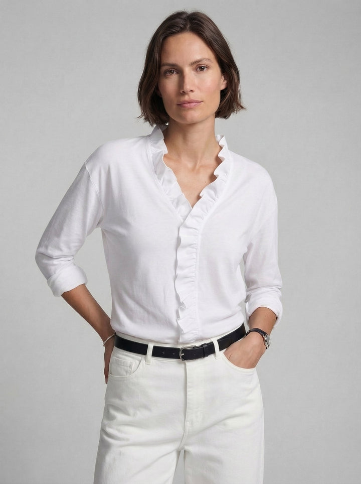 Indie | Blusa com Folhos e Gola em V