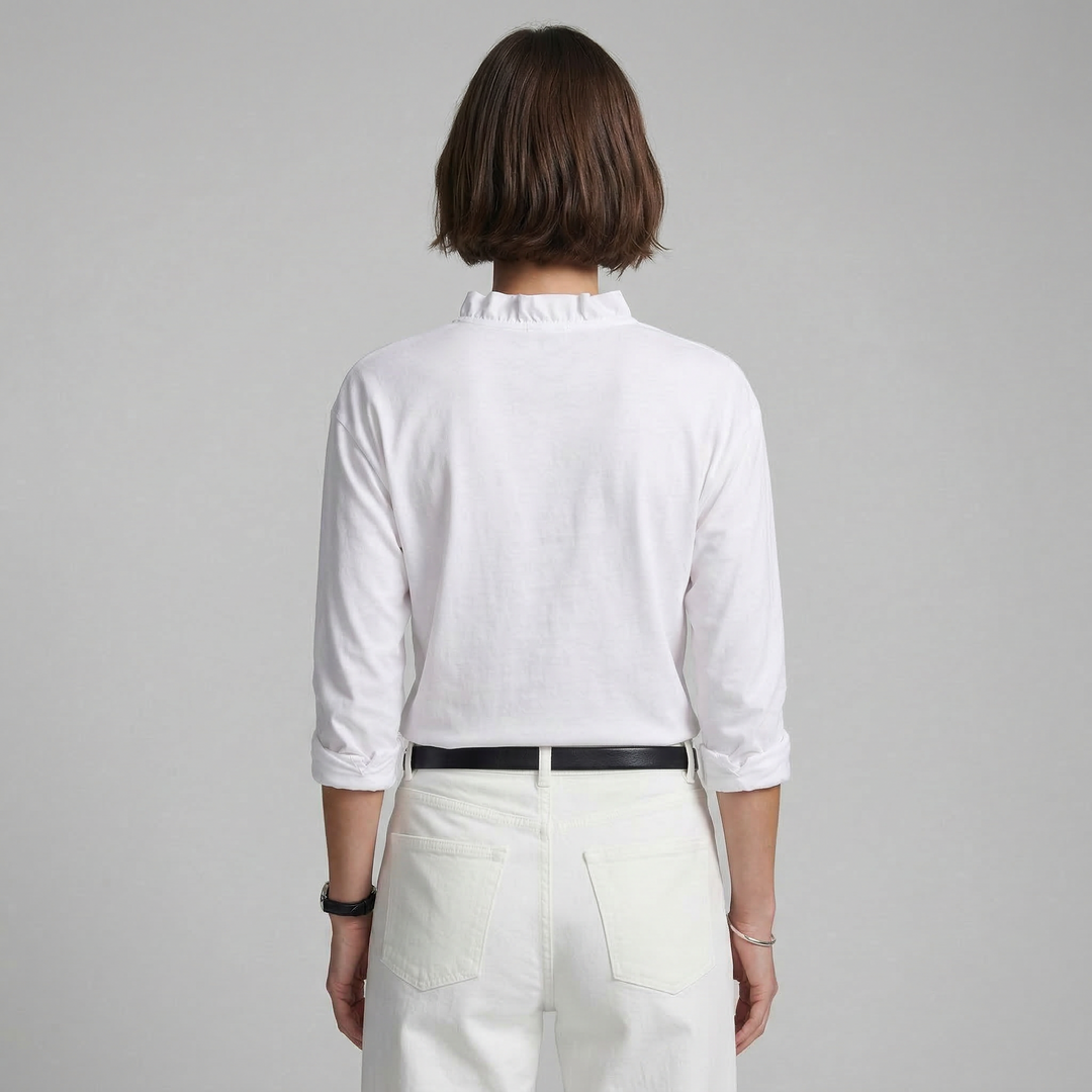 Indie | Blusa com Folhos e Gola em V