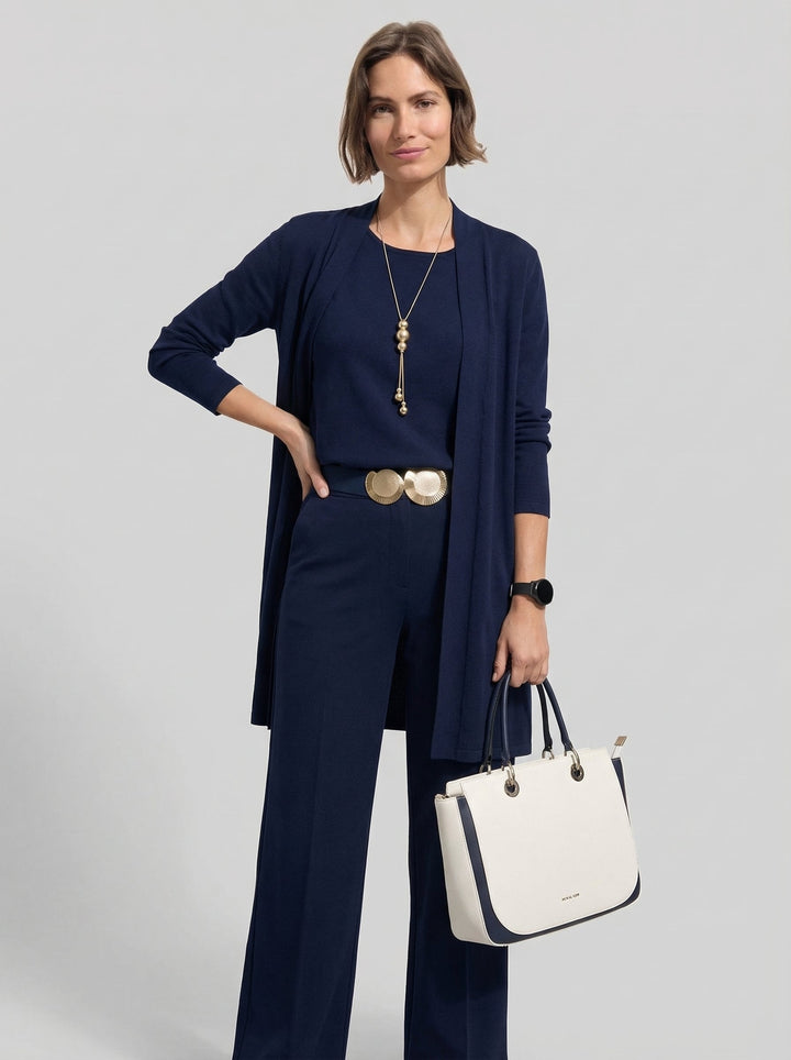 Conjunto Elena - Cardigan Longo, Top e Calças