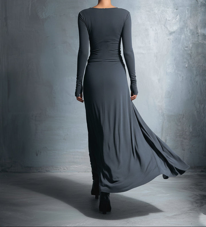 Alba - Vestido Comprido com Nó Lateral