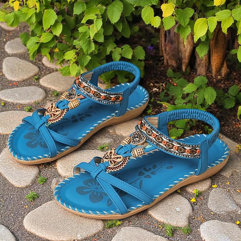 Elsa - Sandálias Gladiadoras Adornadas