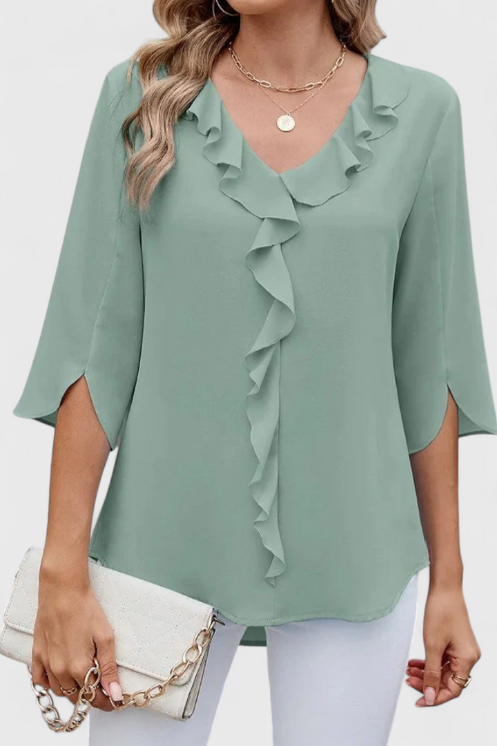 Annemiek Blusa Casual com Corte Solto e Estilo Sofisticado
