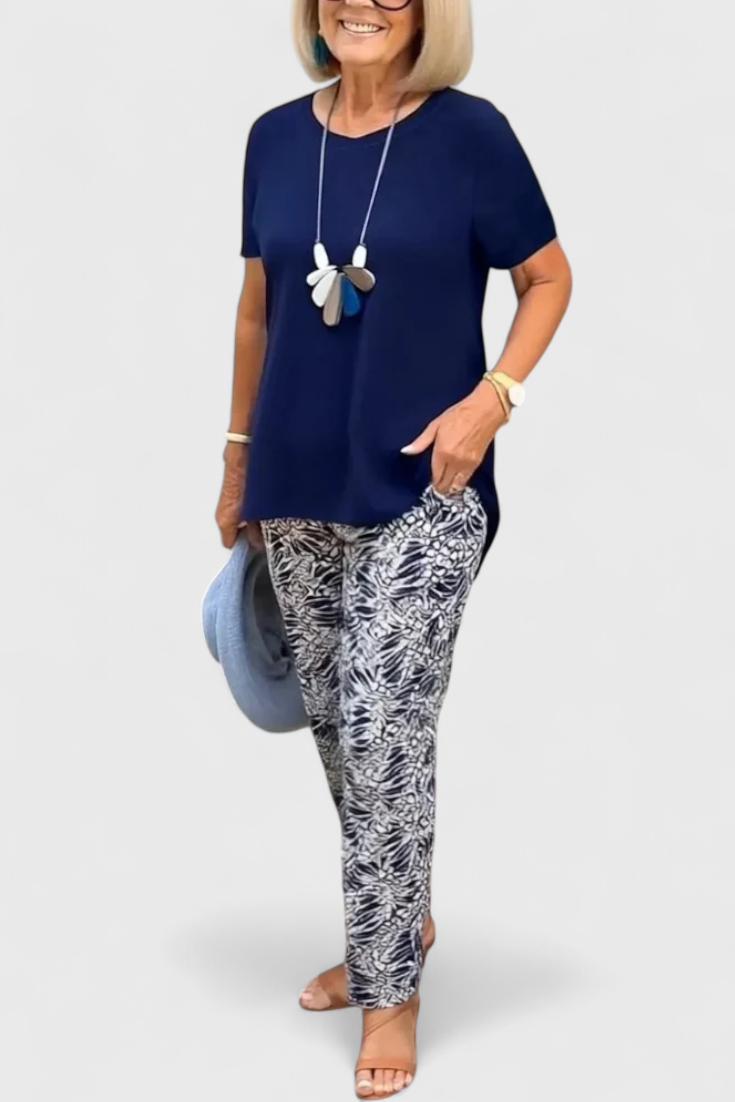 Candelaria - Conjunto Elegante de Duas Peças com Corte Estruturado