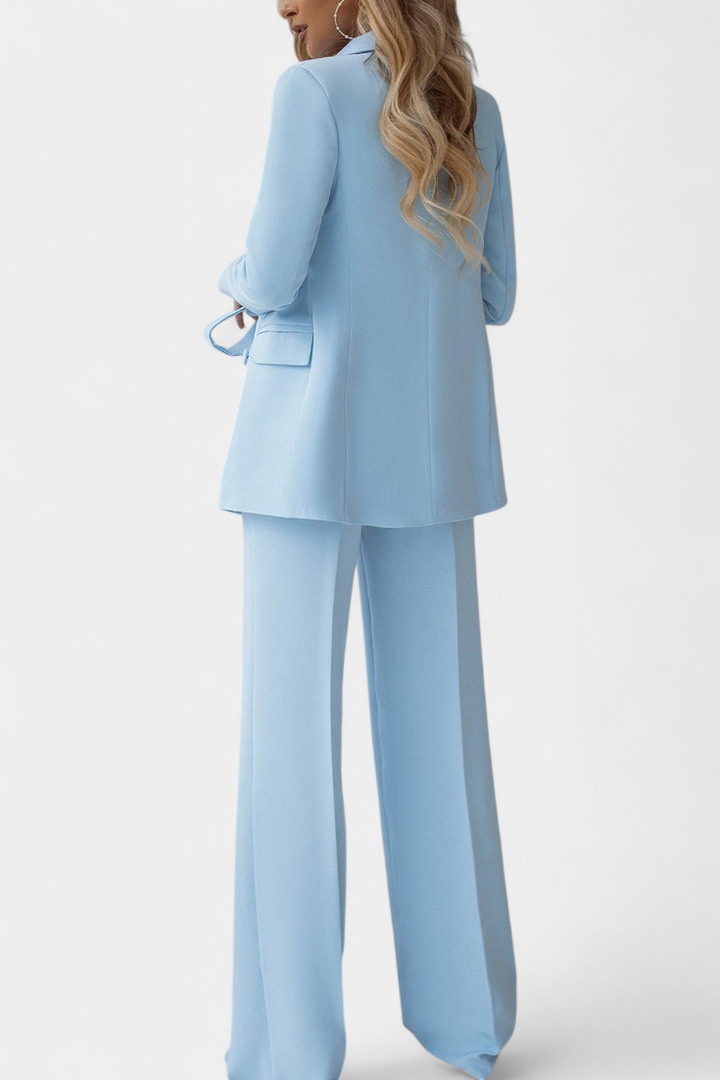 Julia Conjunto Urbano de Blazer e Calças de Corte Regular