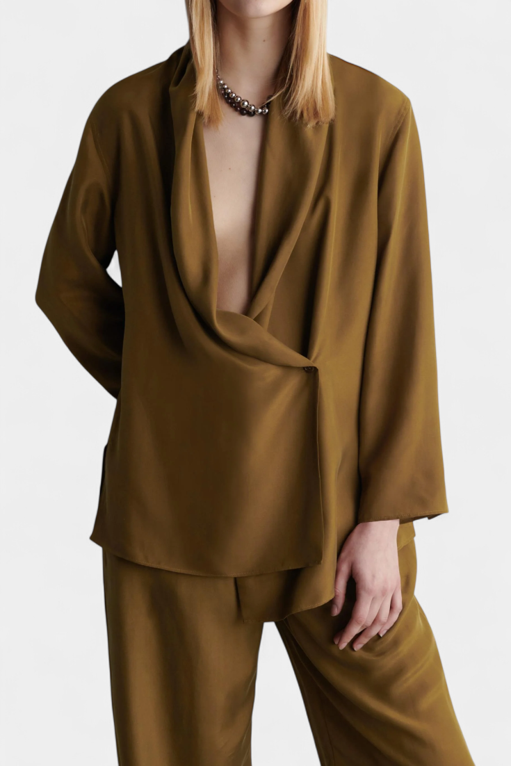 Sue Conjunto de Blazer com Lapela e Calças a Condizer