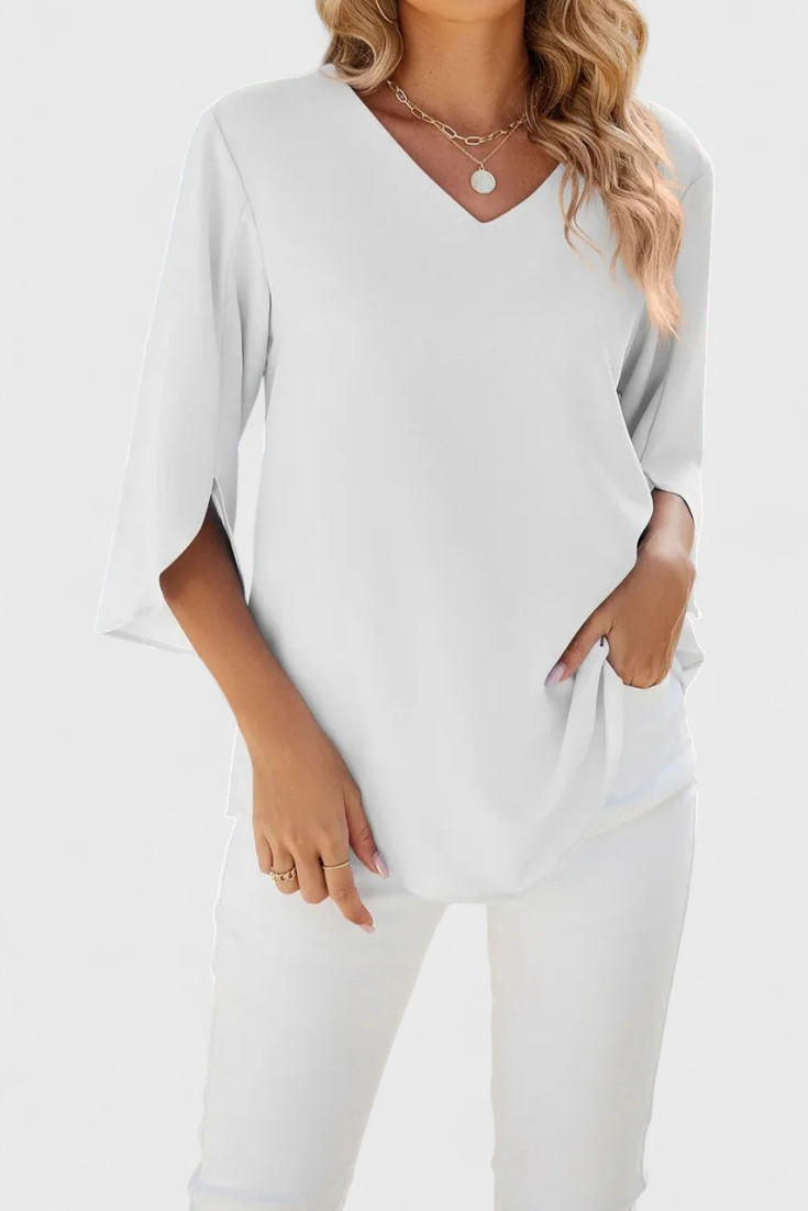Tabitha Blusa Casual com Corte Solto e Estilo Sofisticado