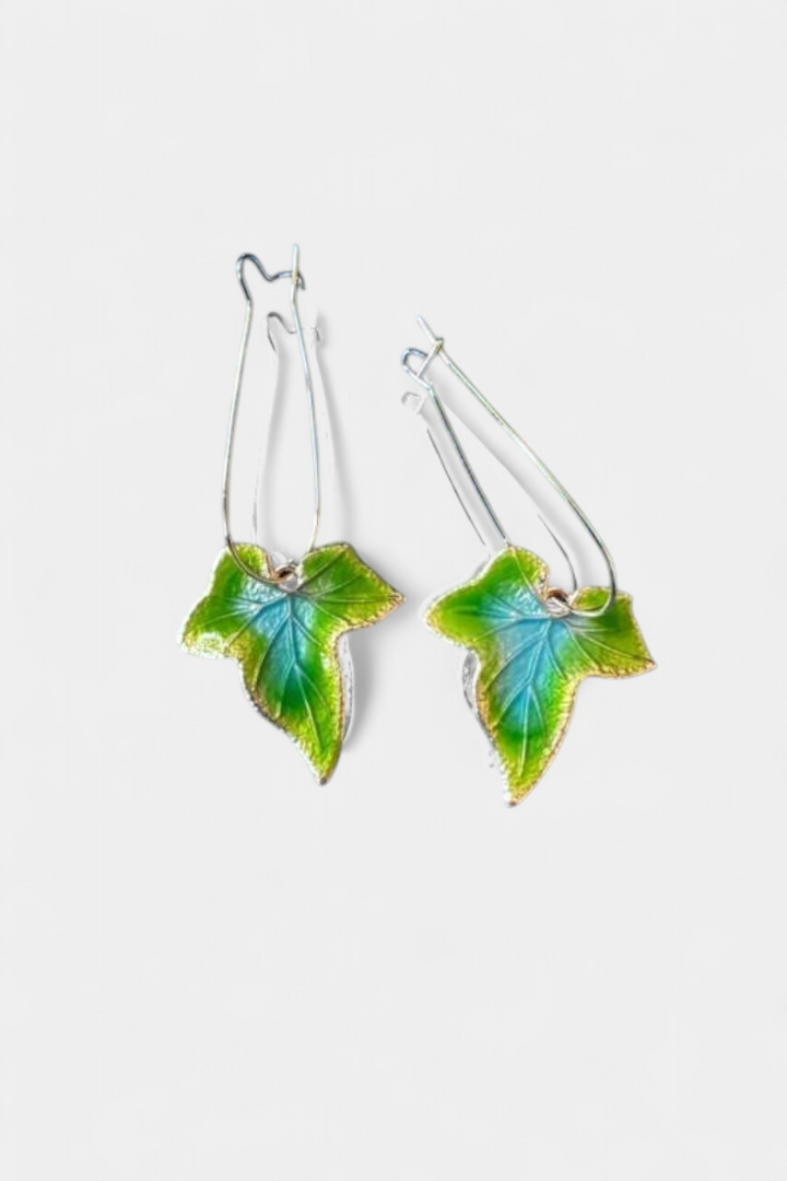Brincos Vintage Folha Verde