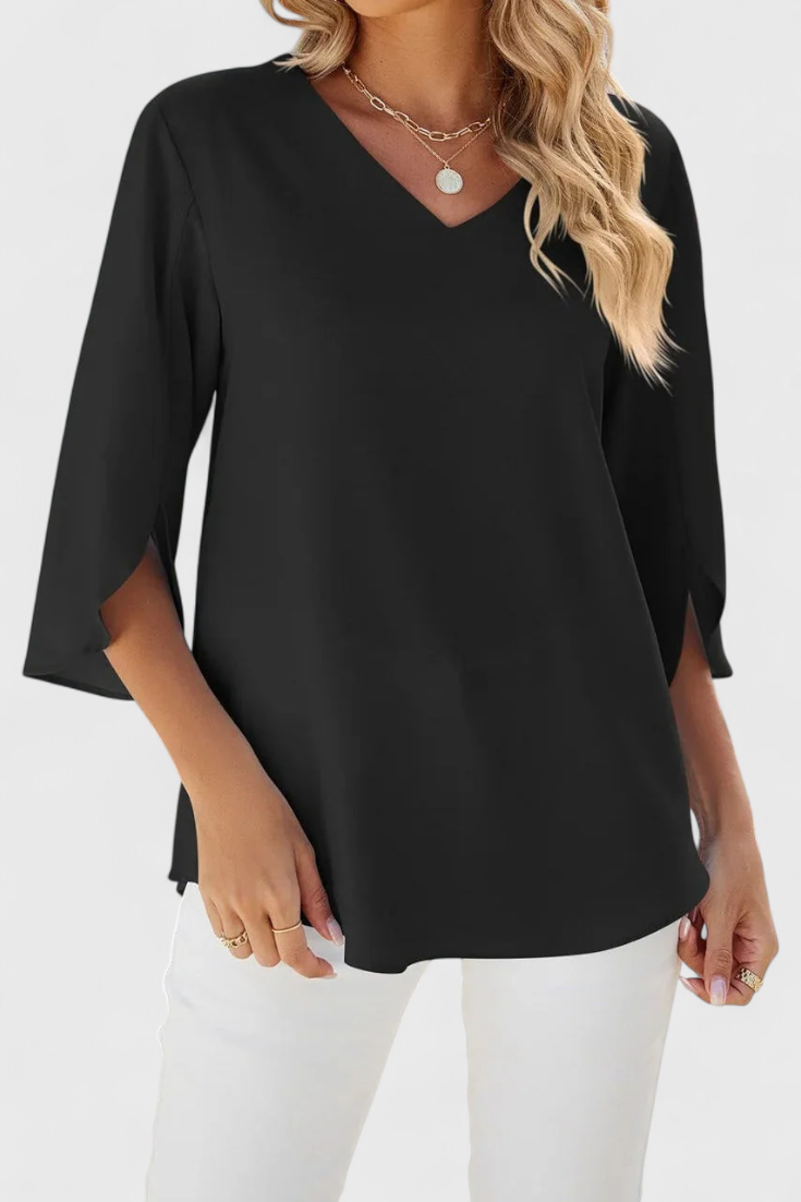 Tabitha Blusa Casual com Corte Solto e Estilo Sofisticado