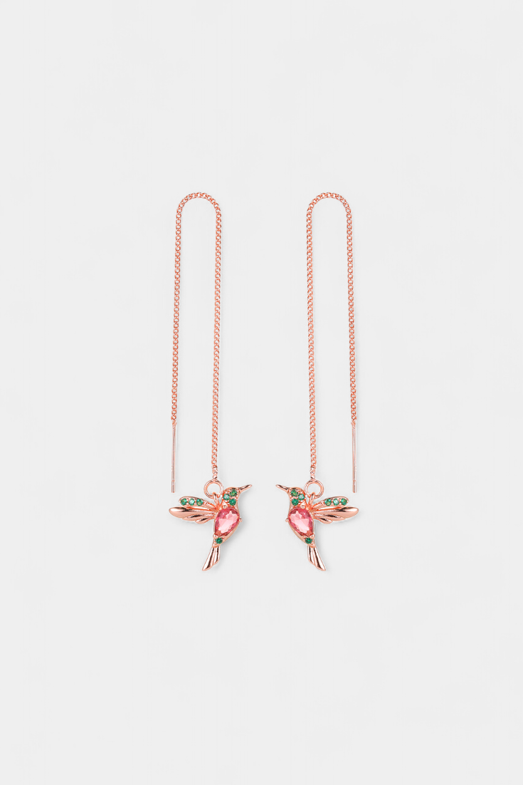 Mixed Zirconium Bird Earrings