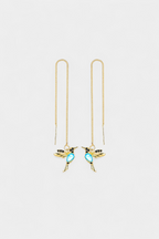 Mixed Zirconium Bird Earrings