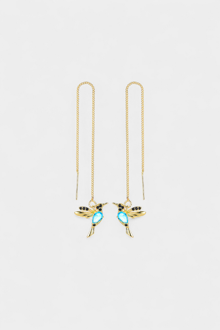 Mixed Zirconium Bird Earrings