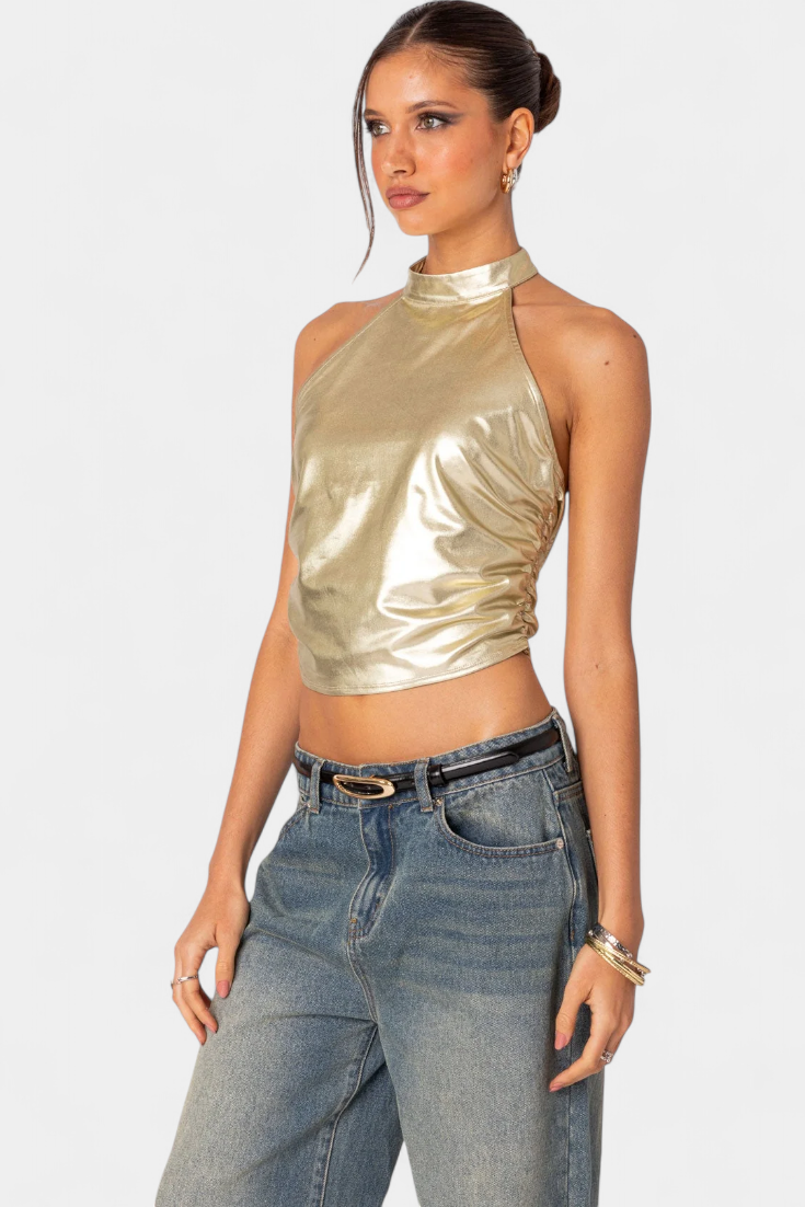 Anna Top Halter Metálico Karter