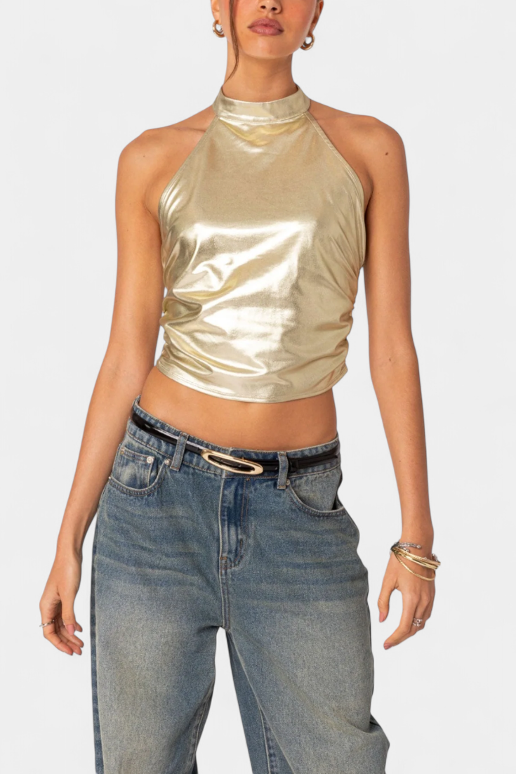 Anna Top Halter Metálico Karter