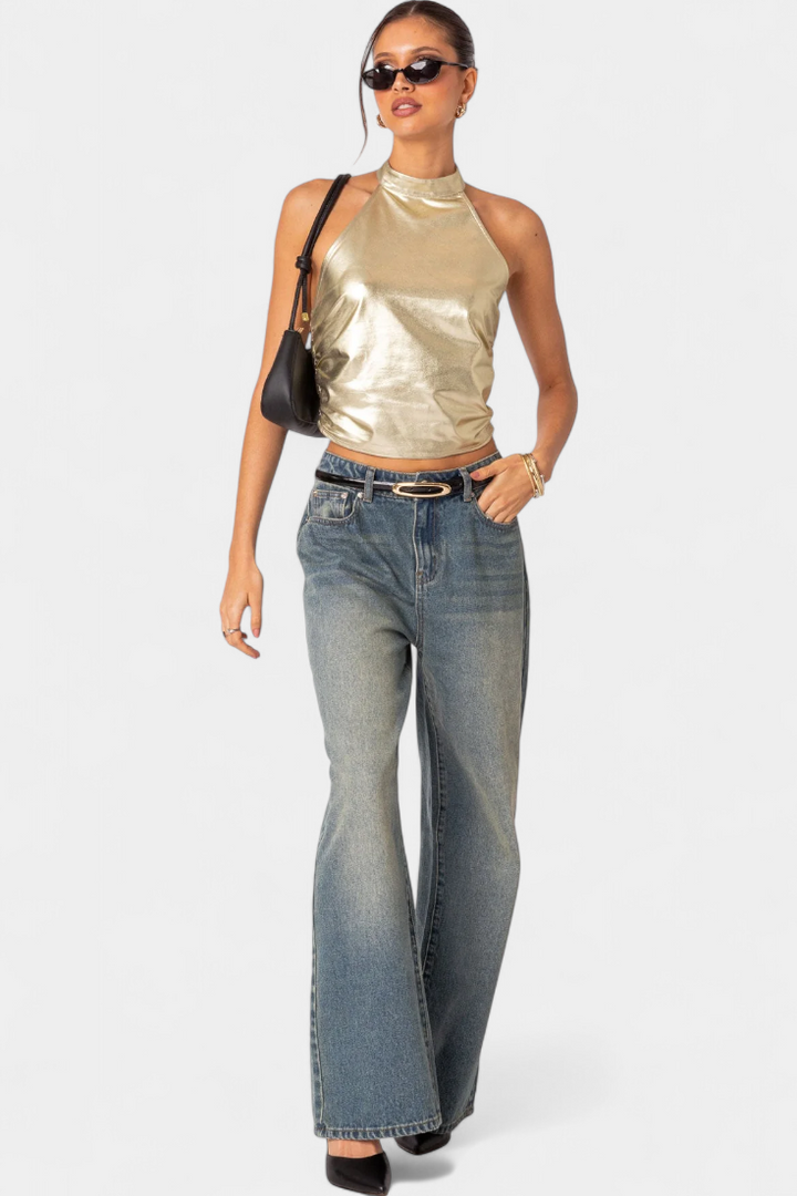 Anna Top Halter Metálico Karter