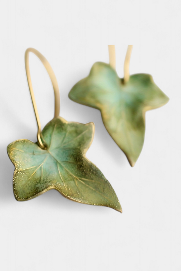Brincos Vintage Folha Verde