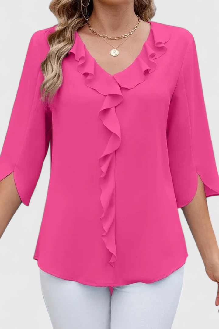 Annemiek Blusa Casual com Corte Solto e Estilo Sofisticado