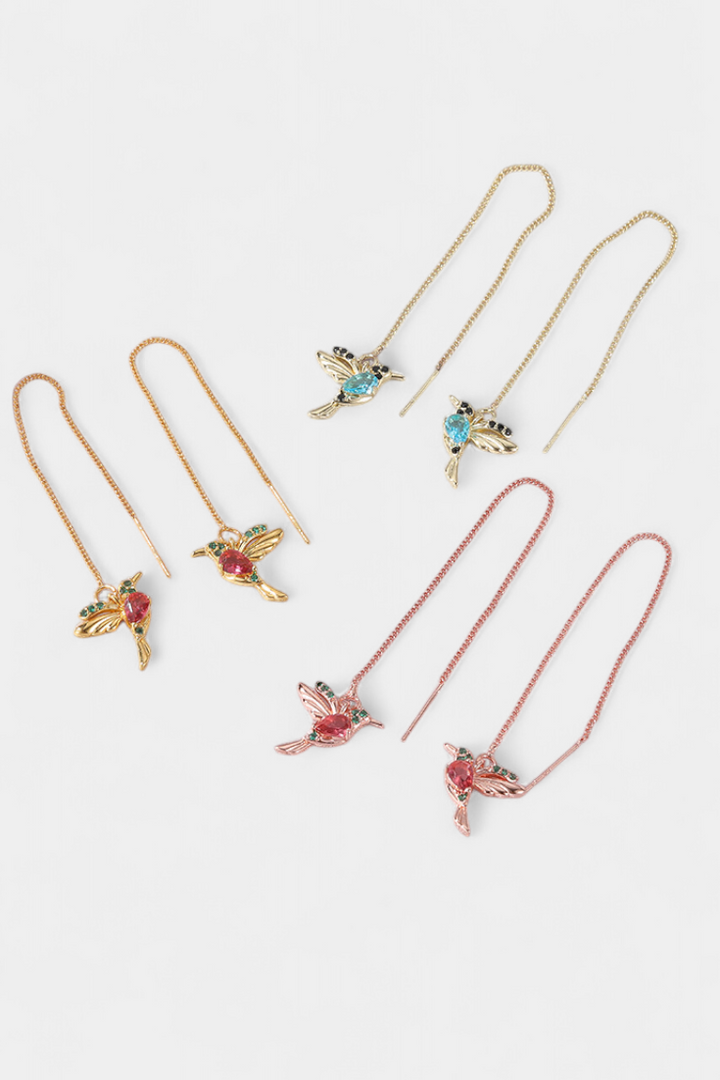 Mixed Zirconium Bird Earrings