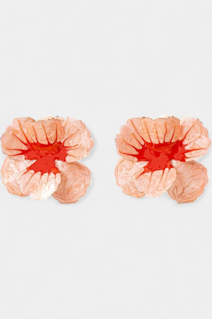 Brincos Geométricos em Forma de Flor