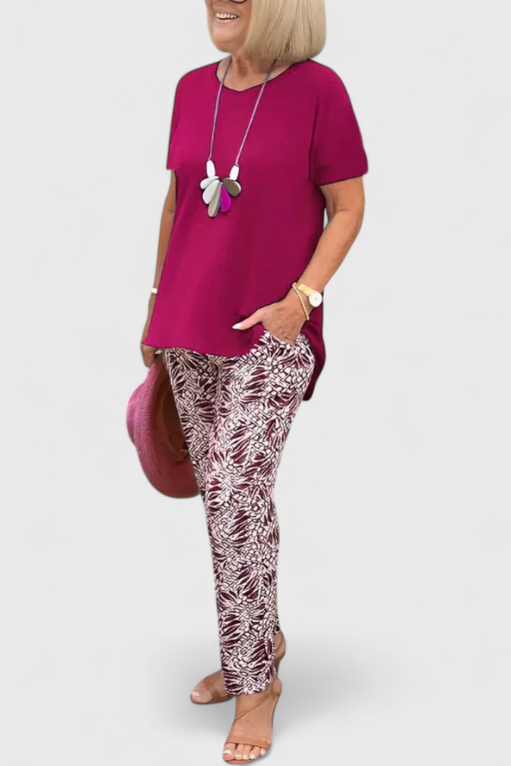 Candelaria - Conjunto Elegante de Duas Peças com Corte Estruturado
