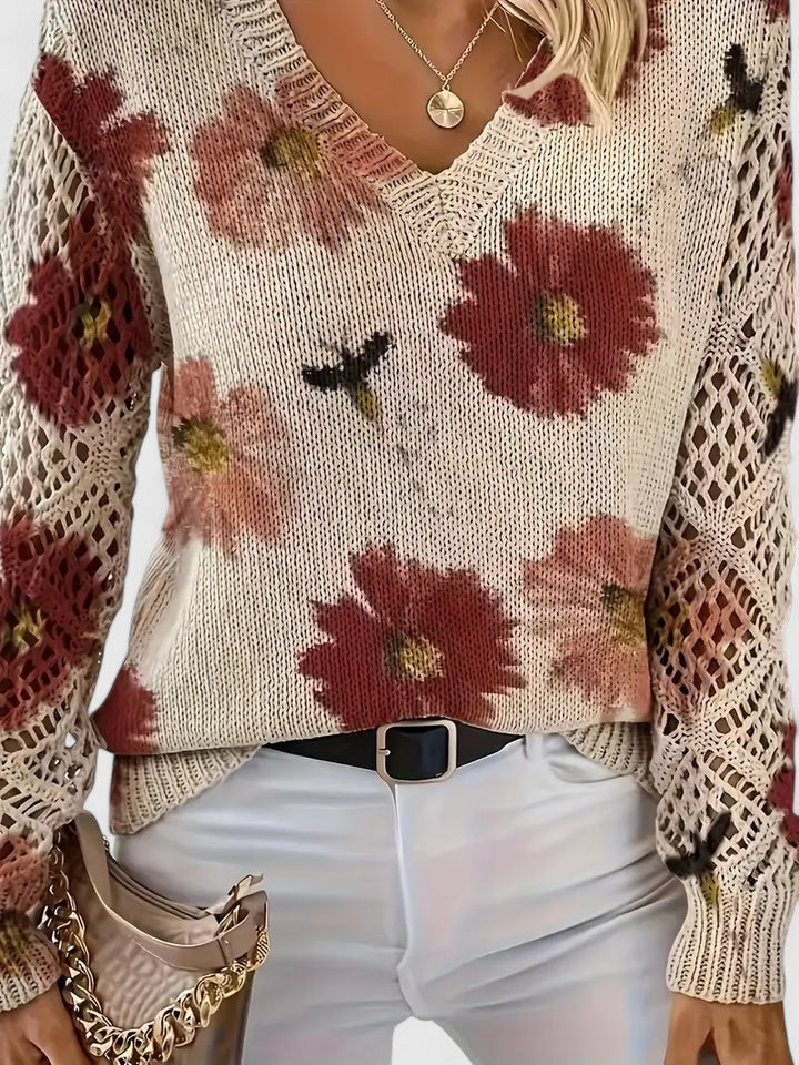 Aurélia - T-shirt Elegante com Estampado Floral