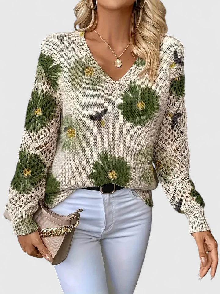 Aurélia - T-shirt Elegante com Estampado Floral