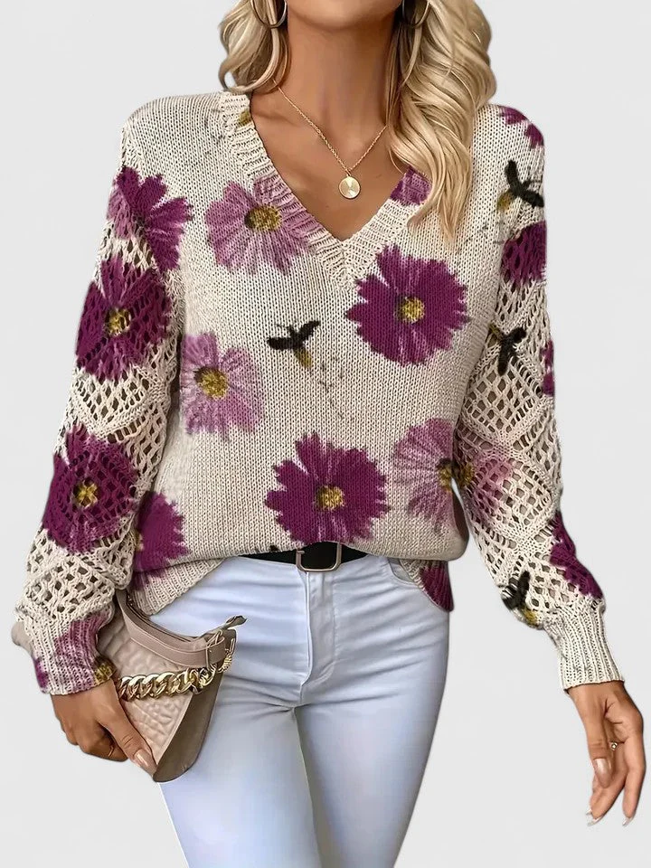 Aurélia - T-shirt Elegante com Estampado Floral