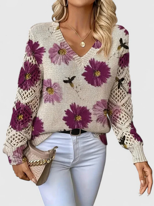Aurélia - T-shirt Elegante com Estampado Floral