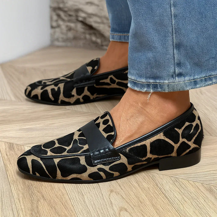 Renata - Mocassins com Estampado Animal