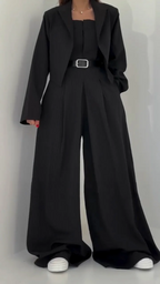 Julia Fato para Mulher – Casaco Oversize + Macacão Bustier