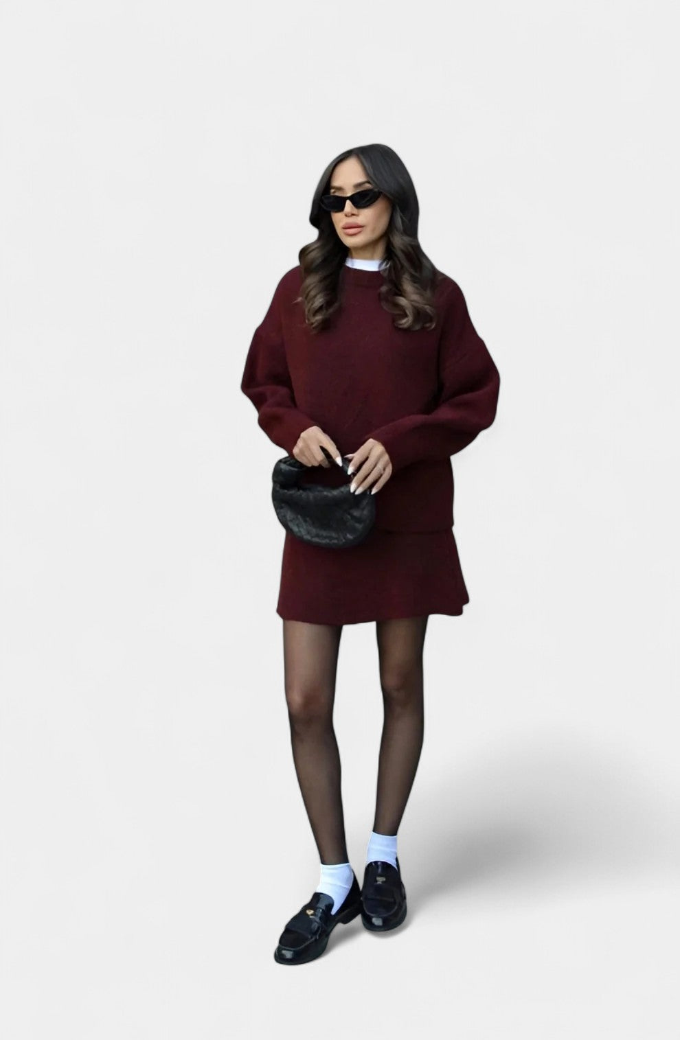 Marie Conjunto de Malha Elegante