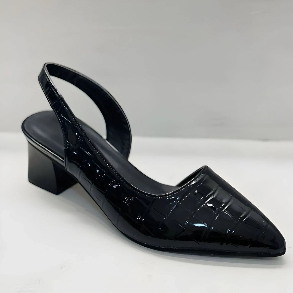 Olga - Sapatos com Salto Quadrado Elegante