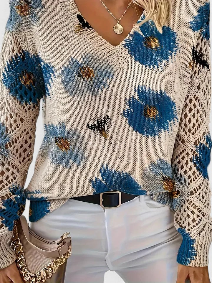 Aurélia - T-shirt Elegante com Estampado Floral