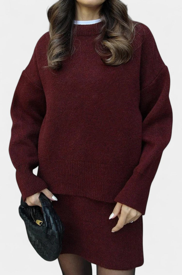 Marie Conjunto de Malha Elegante
