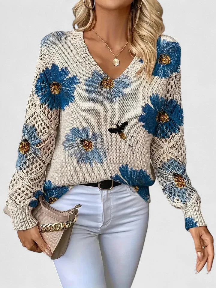 Aurélia - T-shirt Elegante com Estampado Floral