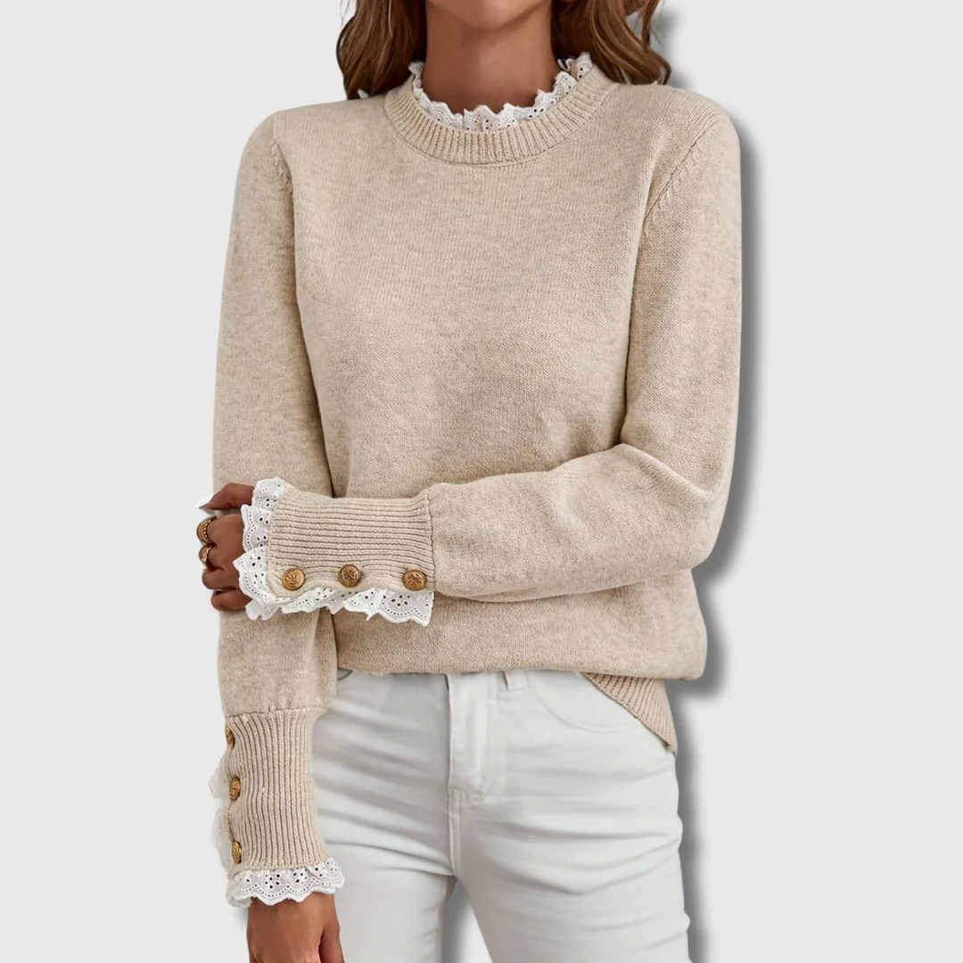 Sofie Camisola com Detalhes de Renda