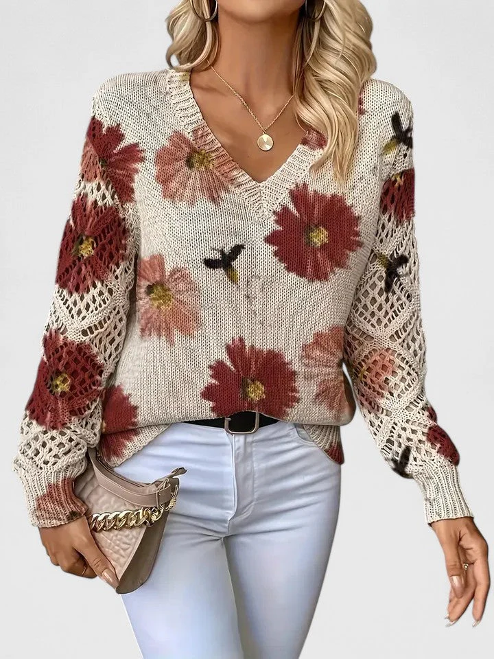 Aurélia - T-shirt Elegante com Estampado Floral