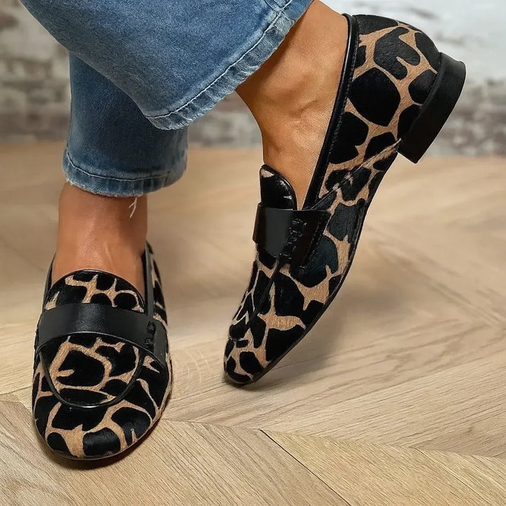 Renata - Mocassins com Estampado Animal
