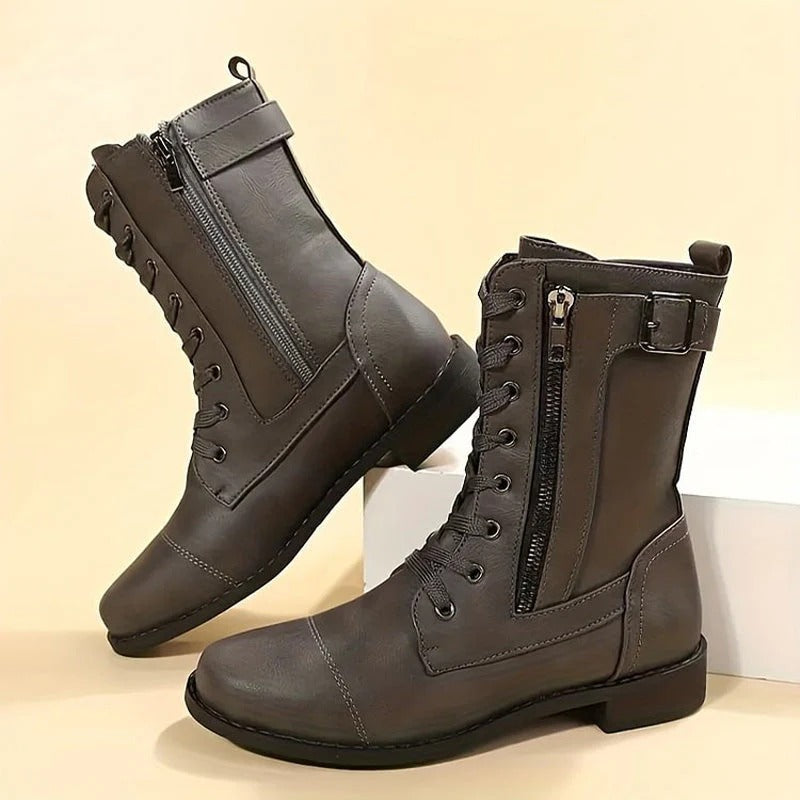 Silvia - Botas com Suporte Plantar de Biqueira Redonda