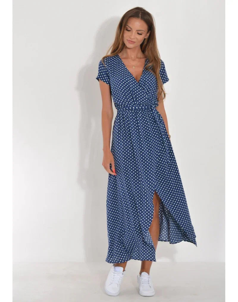Julia | Vestido Elegante com Decote em V e Corte Modelador